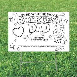 Color Your Own Blessed Father's Day Yard Sign