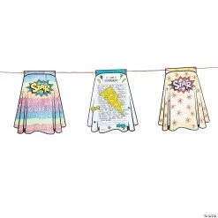 Color Your Own Superhero Cape Paper Pennant Banner - 30 Pc. 6 Color Your Own Superhero Cape Paper Pennant Banner - 30 Pc. -Party Decorations Sales Shop color your own superhero cape paper pennant banner 30 pc 13736446 a01