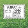 Color Your Own Trust in the Lord Yard Sign