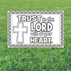 Color Your Own Trust in the Lord Yard Sign