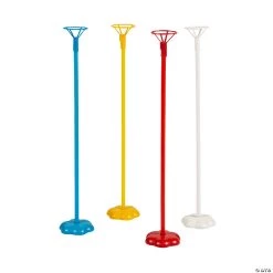 Colorful Balloon Sticks with Stands - 12 Pc.