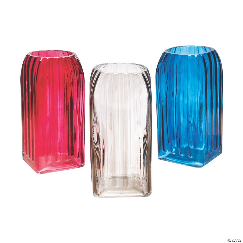 Colorful Glass Vases - 3 Pc. 3 Colorful Glass Vases - 3 Pc.