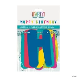 Colorful Happy Birthday Garland -Party Decorations Sales Shop colorful happy birthday garland13911090 a01