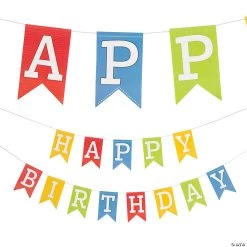 Colorful Happy Birthday Pennant Banner