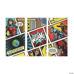 Comic Superhero Backdrop - 2 Pc. -Party Decorations Sales Shop comic superhero backdrop 2 pc 13933476 a01