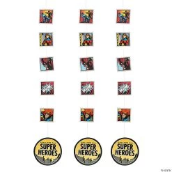 Comic Superhero Hanging Décor - 6 Pc.
