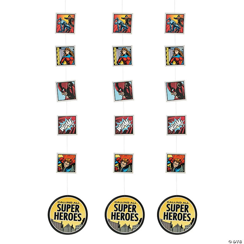 Comic Superhero Hanging Décor - 6 Pc. 3 Comic Superhero Hanging Décor - 6 Pc.