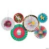Confetti Party Hanging Fans - 6 Pc. -Party Decorations Sales Shop confetti party hanging fans 6 pc 13912502