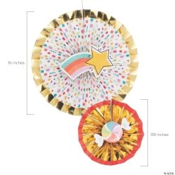 Confetti Party Hanging Fans - 6 Pc. 6 Confetti Party Hanging Fans - 6 Pc. -Party Decorations Sales Shop confetti party hanging fans 6 pc 13912502 a01