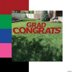 Congrats Grad Letters Yard Sign - 12 Pc.