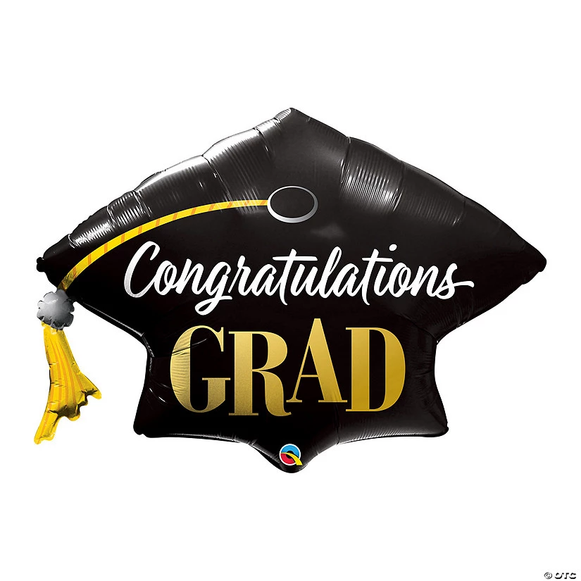 Congrats Grad Mortarboard 19" Mylar Balloon 3 Congrats Grad Mortarboard 19" Mylar Balloon