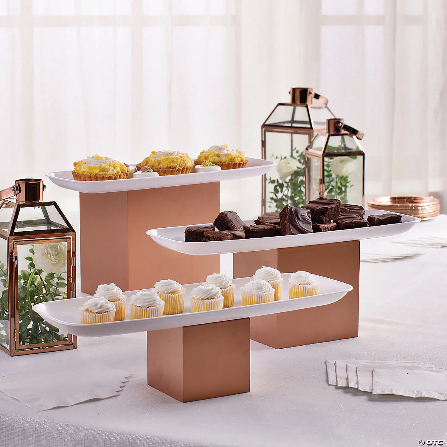 Copper Buffet Riser Set - 3 Pc. 4 Copper Buffet Riser Set - 3 Pc. - Image 2