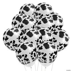 Cow Print 11" Latex Balloons - 24 Pc.