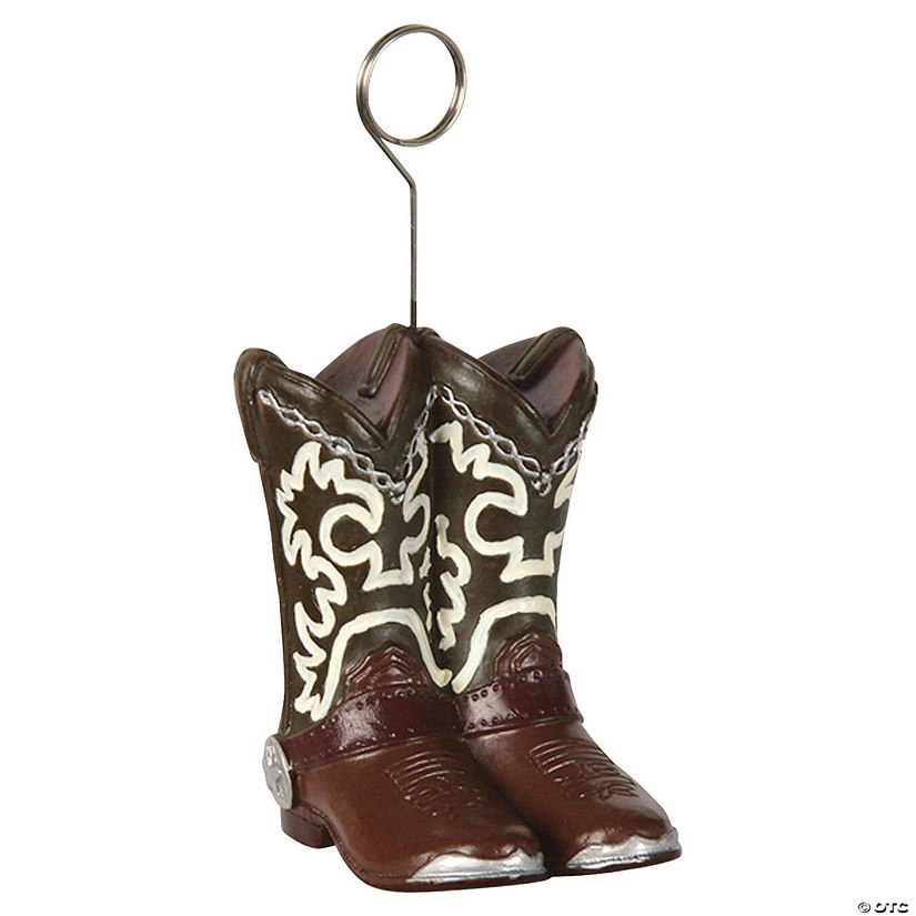 Cowboy Boots Photo & Balloon Holder 3 Cowboy Boots Photo & Balloon Holder