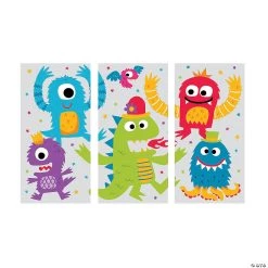 Cute Monster Backdrop - 3 Pc. -Party Decorations Sales Shop cute monster backdrop 3 pc 13931763 a01