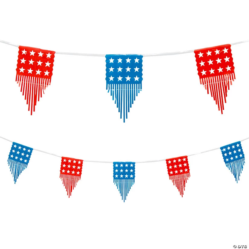 Cutout Patriotic Banner with Fringe 3 Cutout Patriotic Banner with Fringe