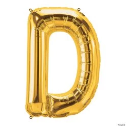 D Gold Letter 34" Mylar Balloon
