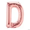 D Rose Gold Letter 34" Mylar Balloon -Party Decorations Sales Shop d rose gold letter 34 mylar balloon13930314