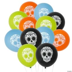 Day of the Dead 11" Latex Balloons - 12 Pc.