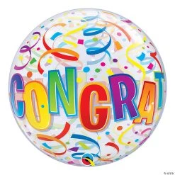 Deco Bubble Congrats 22" Plastic Balloon