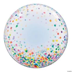 Deco Colorful Confetti Bubble 24" Mylar Balloon
