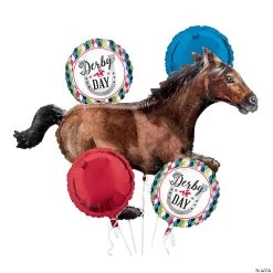 Derby Day Mylar Balloon Bouquet - 5 Pc.