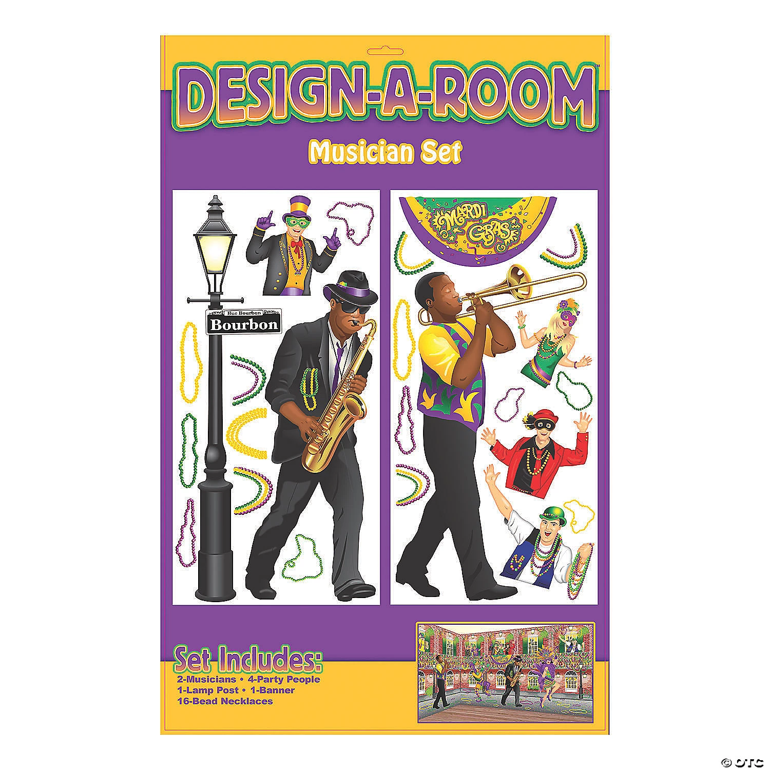 Design-A-Room Mardi Gras Musician Backdrop Set - 24 Pc. 3 Design-A-Room Mardi Gras Musician Backdrop Set - 24 Pc.