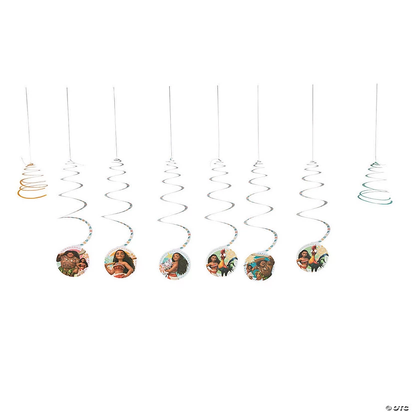 Disney Moana Hanging Swirl Decorations - 8 Pc. 3 Disney Moana Hanging Swirl Decorations - 8 Pc.