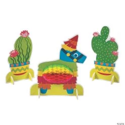 Donkey Honeycomb Centerpieces - 3 Pc.