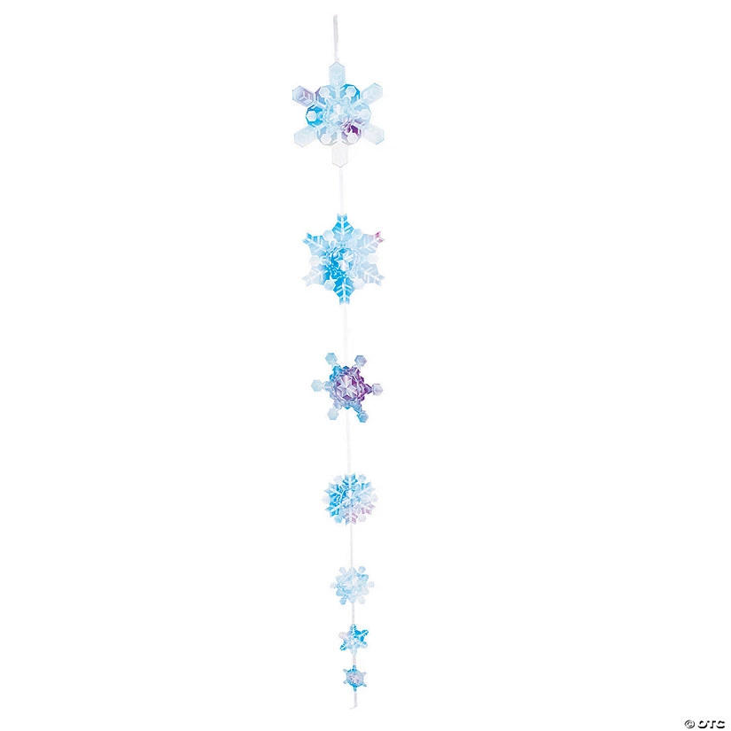 Double-Sided Winter Sparkle Snowflake Hanging Decorations 3 Double-Sided Winter Sparkle Snowflake Hanging Decorations