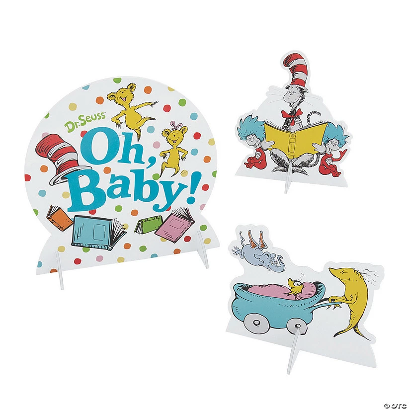Dr. Seuss™ Baby Shower Centerpieces - 3 Pc. 3 Dr. Seuss™ Baby Shower Centerpieces - 3 Pc.