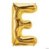 E Gold Letter 34" Mylar Balloon -Party Decorations Sales Shop e gold letter 34 mylar balloon13908555