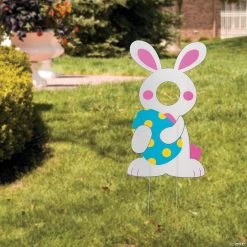 Easter Bunny Face Yard Sign