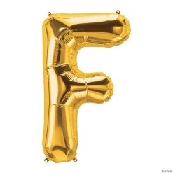 F Gold Letter 34" Mylar Balloon