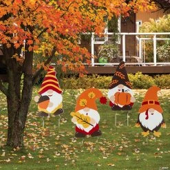 Fall Gnome Yard Signs - 4 Pc.