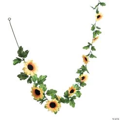 Faux Sunflower Greenery Garland