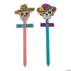 Fiesta Day of the Dead Yard Stakes - 2 Pc. -Party Decorations Sales Shop fiesta day of the dead yard stakes 2 pc 13909427 a01