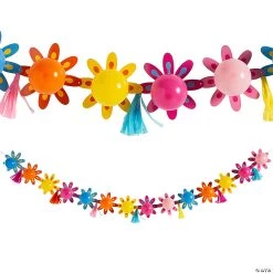 Fiesta Flower Balloon Garland with Tassels
