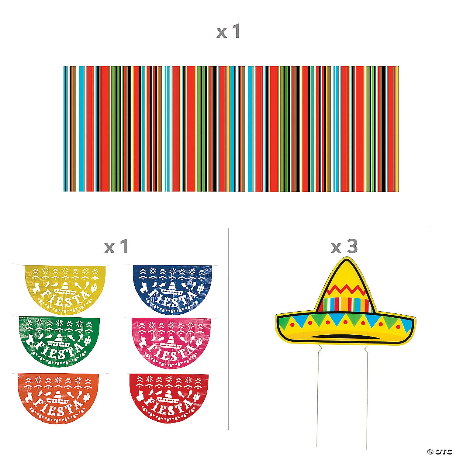 Fiesta Outdoor Decorating Kit - 10 Pc. 4 Fiesta Outdoor Decorating Kit - 10 Pc. - Image 2