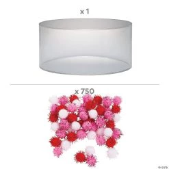 Fillable Cake Stand with Pink & Red Pom-Poms Kit - 751 Pc. -Party Decorations Sales Shop fillable cake stand with pink and red pom poms kit 751 pc 13989585 a01