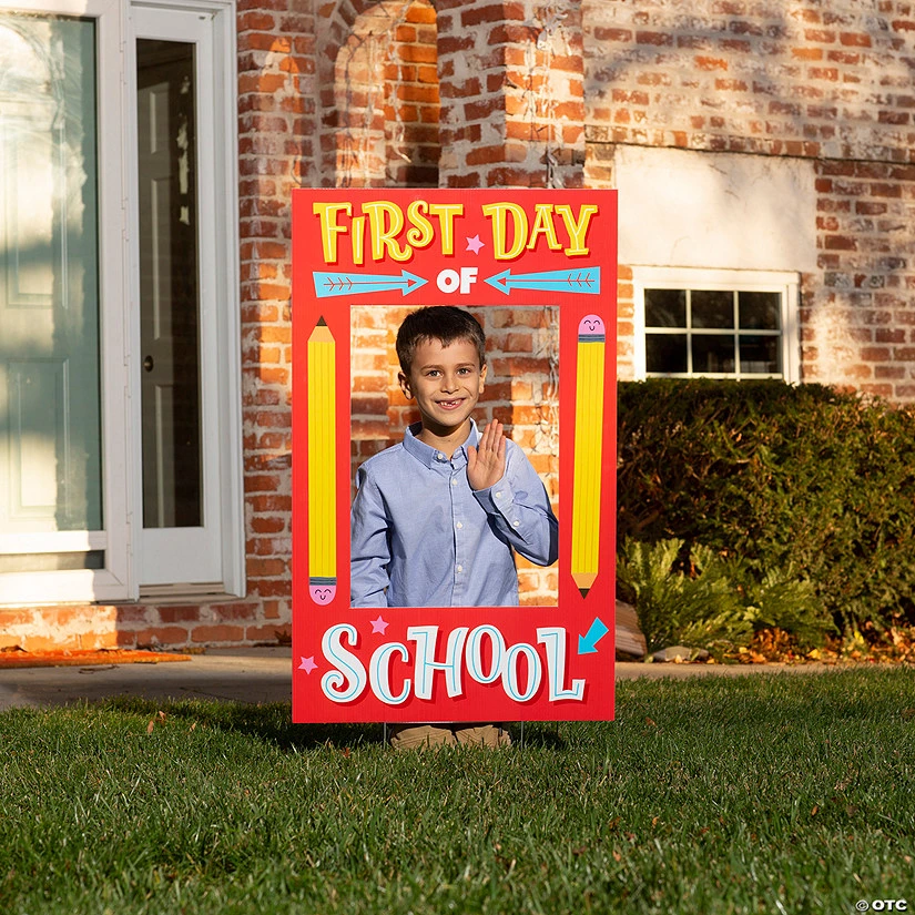 First Day of School Instaframe Cutout Yard Sign 3 First Day of School Instaframe Cutout Yard Sign