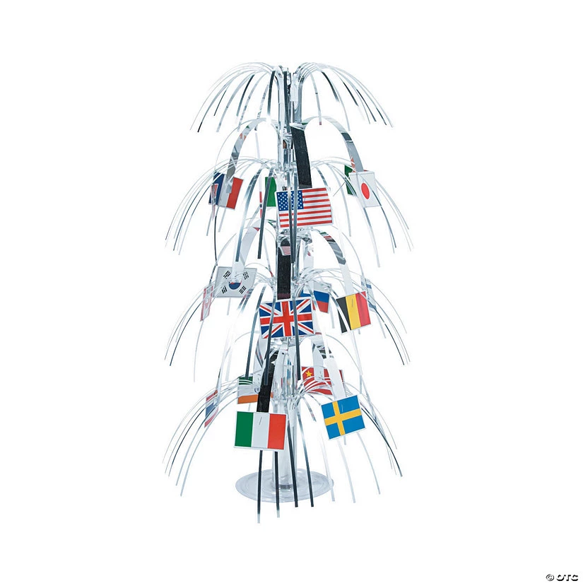 Flags of All Nations Tabletop Fountain 3 Flags of All Nations Tabletop Fountain