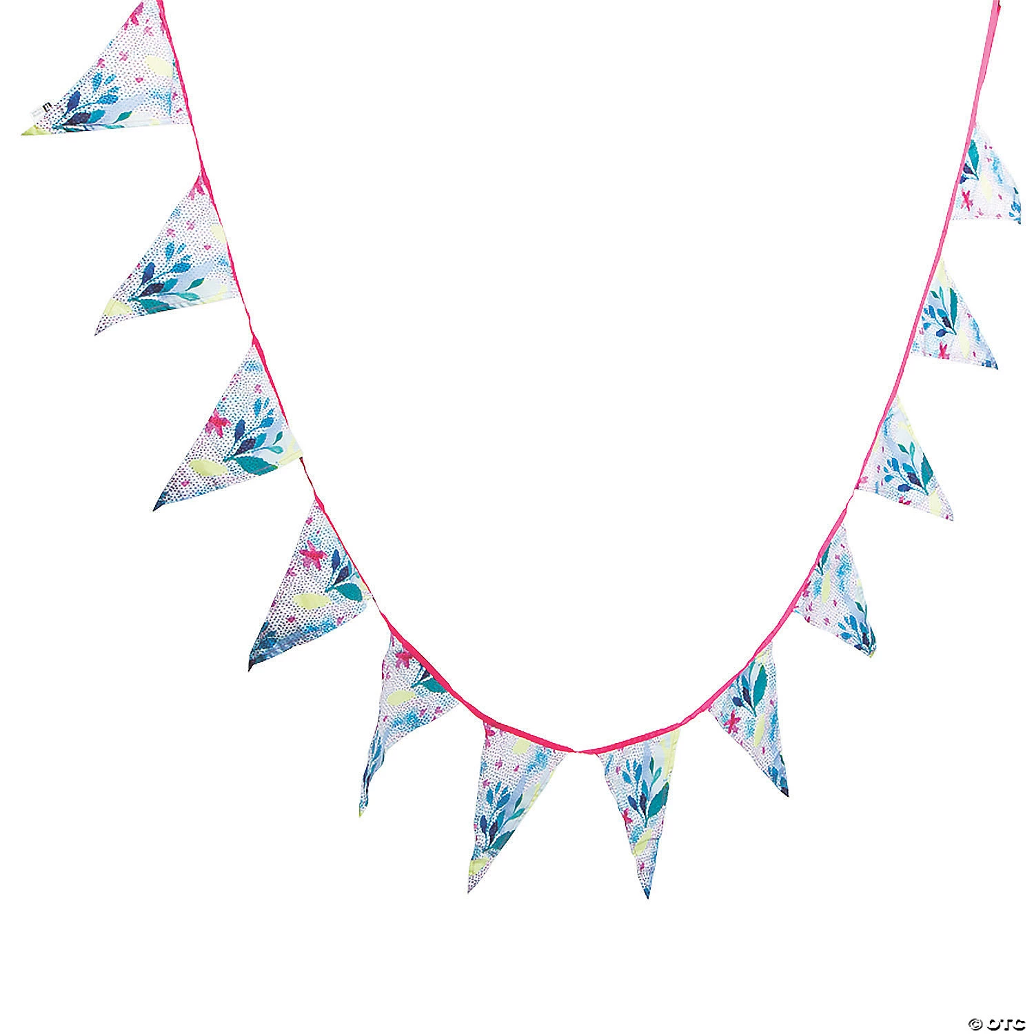 Fluorescent Floral Pennant Banner 3 Fluorescent Floral Pennant Banner