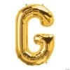 G Gold Letter 34" Mylar Balloon 1 G Gold Letter 34" Mylar Balloon -Party Decorations Sales Shop g gold letter 34 mylar balloon13908563