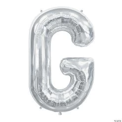 “G” Silver Letter 34" Mylar Balloon