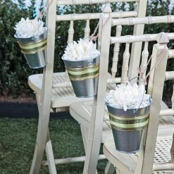 Galvanized Metal Pails - 12 Pc. -Party Decorations Sales Shop galvanized metal pails 12 pc 3 1377c a01
