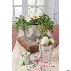 Galvanized Metal Pails - 12 Pc. -Party Decorations Sales Shop galvanized metal pails 12 pc 3 1377c a02