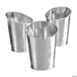 Galvanized Vases - 3 Pc.
