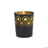 Geometric Black & Gold Votive Candle Holders - 6 Pc. -Party Decorations Sales Shop geometric black and gold votive candle holders 6 pc 13779905