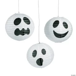 Ghost Hanging Paper Lanterns Halloween Decorations - 6 Pc.
